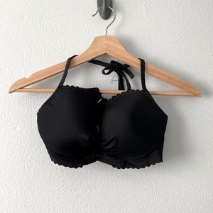 3 for $10 VS Sexy Black Scallop Edge Underwire Halter Bikini 34D Bra Top